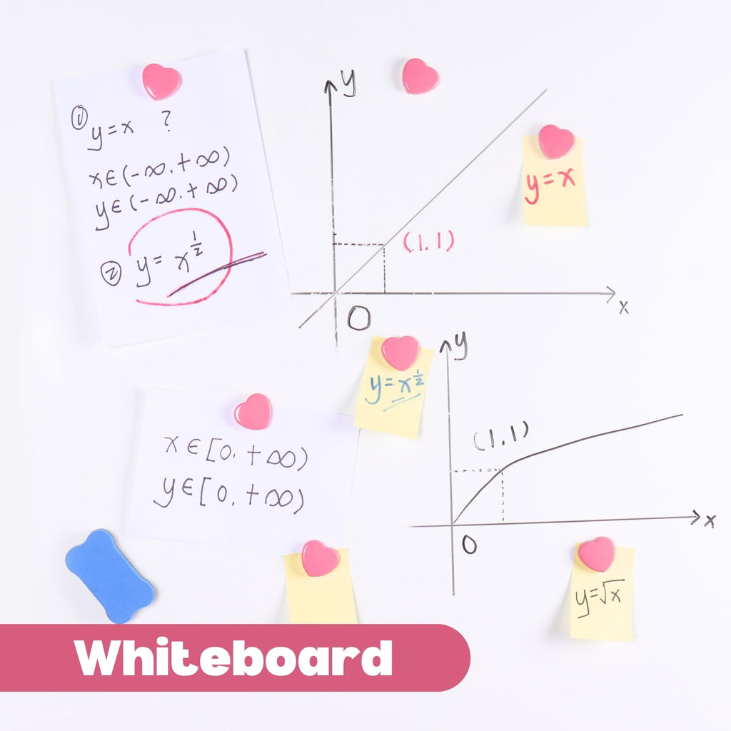 Magnete für Magnettafel, 20 Stück Rosa Herz Magnete Stark - Mini Kühlschrankmagnete, Bunt & Dekorative magneten starker Halt für Schule & Büro - Klein Magnet für Whiteboard Magnetwand Pinnwand