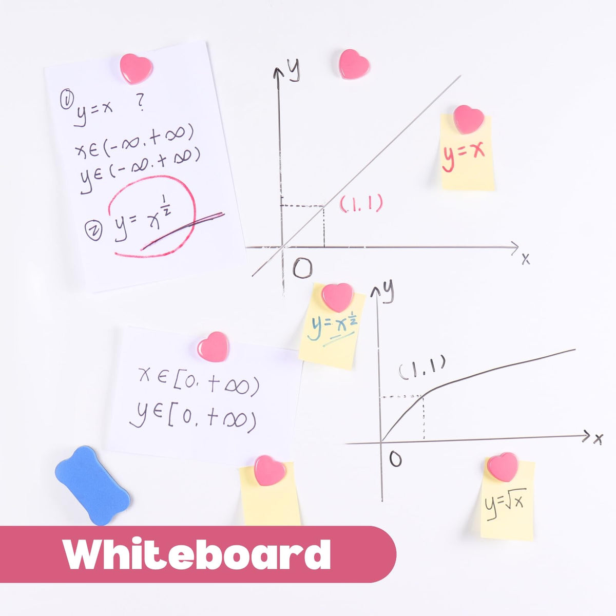 Magnete für Magnettafel, 20 Stück Rosa Herz Magnete Stark - Mini Kühlschrankmagnete, Bunt & Dekorative magneten starker Halt für Schule & Büro - Klein Magnet für Whiteboard Magnetwand Pinnwand