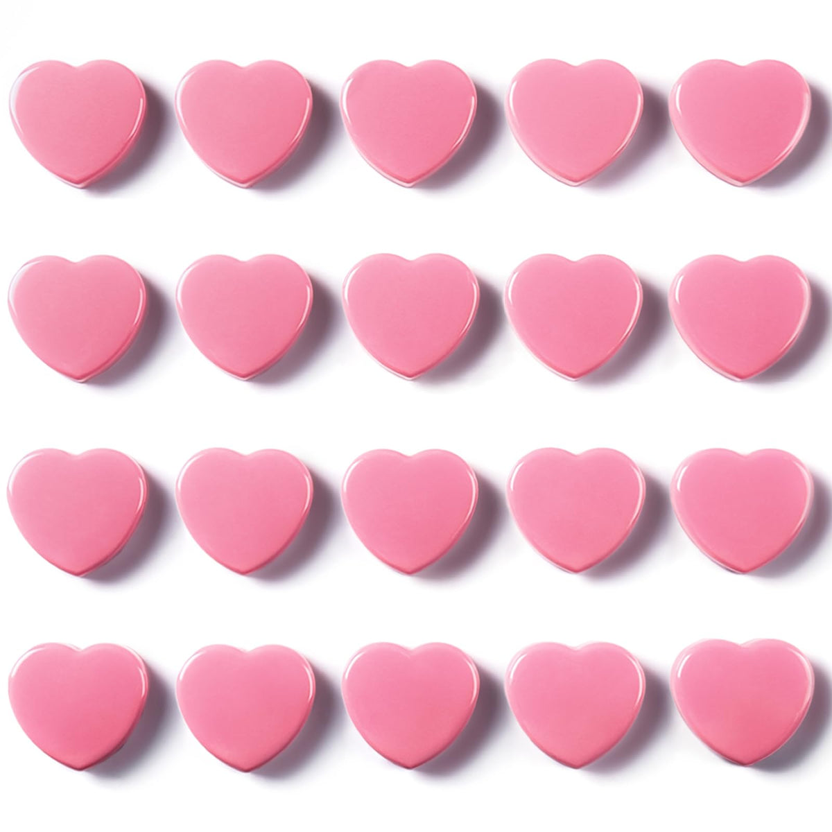 Magnete für Magnettafel, 20 Stück Rosa Herz Magnete Stark - Mini Kühlschrankmagnete, Bunt & Dekorative magneten starker Halt für Schule & Büro - Klein Magnet für Whiteboard Magnetwand Pinnwand