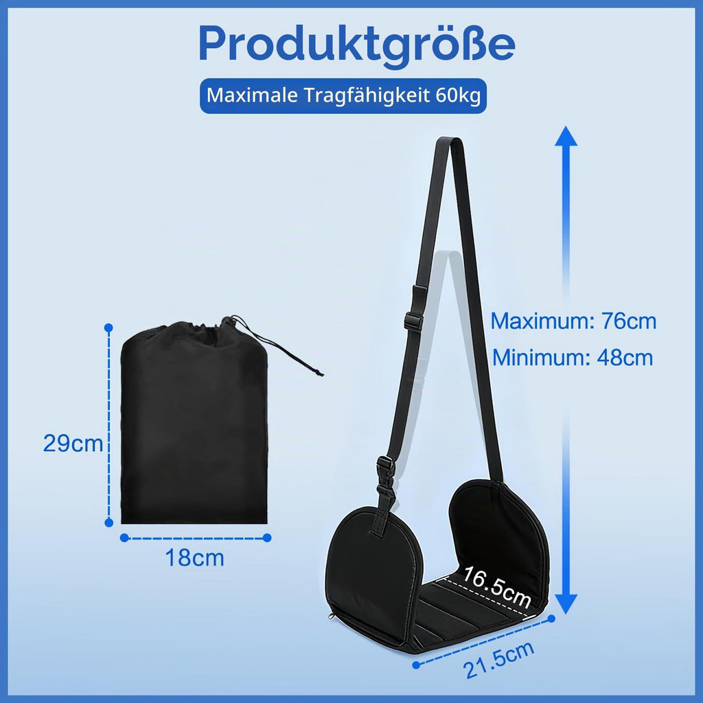 Fußhängematte Flugzeug mit Memory Foam & Beinauflage