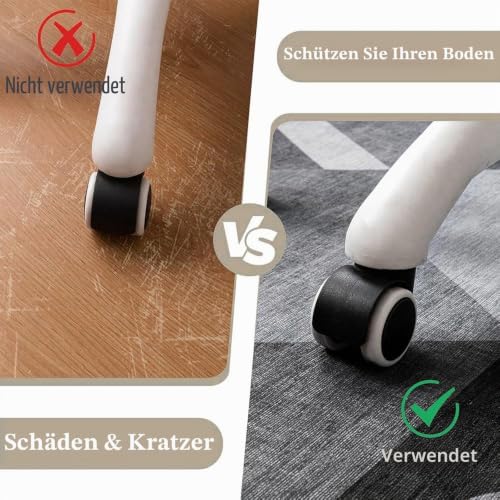 Highdi Bodenschutzmatte Bürostuhl, Bürostuhl Unterlage rutschfest Kratzfest Bodenmatte Stuhlunterlage, Leinen Bürostuhlunterlage Schreibtischstuhl Unterlage Teppich (Beige,100x140cm)