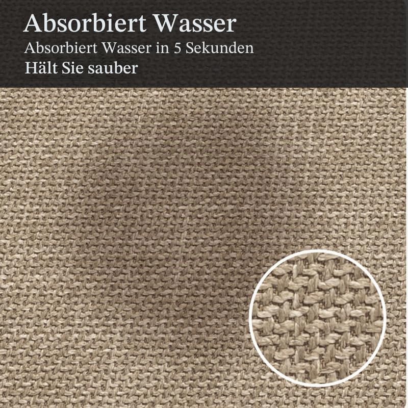 Highdi Bodenschutzmatte Bürostuhl, Bürostuhl Unterlage rutschfest Kratzfest Bodenmatte Stuhlunterlage, Leinen Bürostuhlunterlage Schreibtischstuhl Unterlage Teppich (Beige,100x140cm)