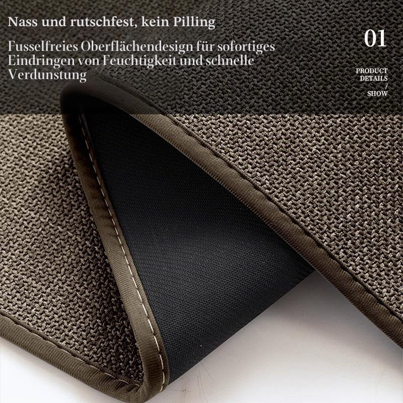 Highdi Bodenschutzmatte Bürostuhl, Bürostuhl Unterlage rutschfest Kratzfest Bodenmatte Stuhlunterlage, Leinen Bürostuhlunterlage Schreibtischstuhl Unterlage Teppich (Beige,100x140cm)