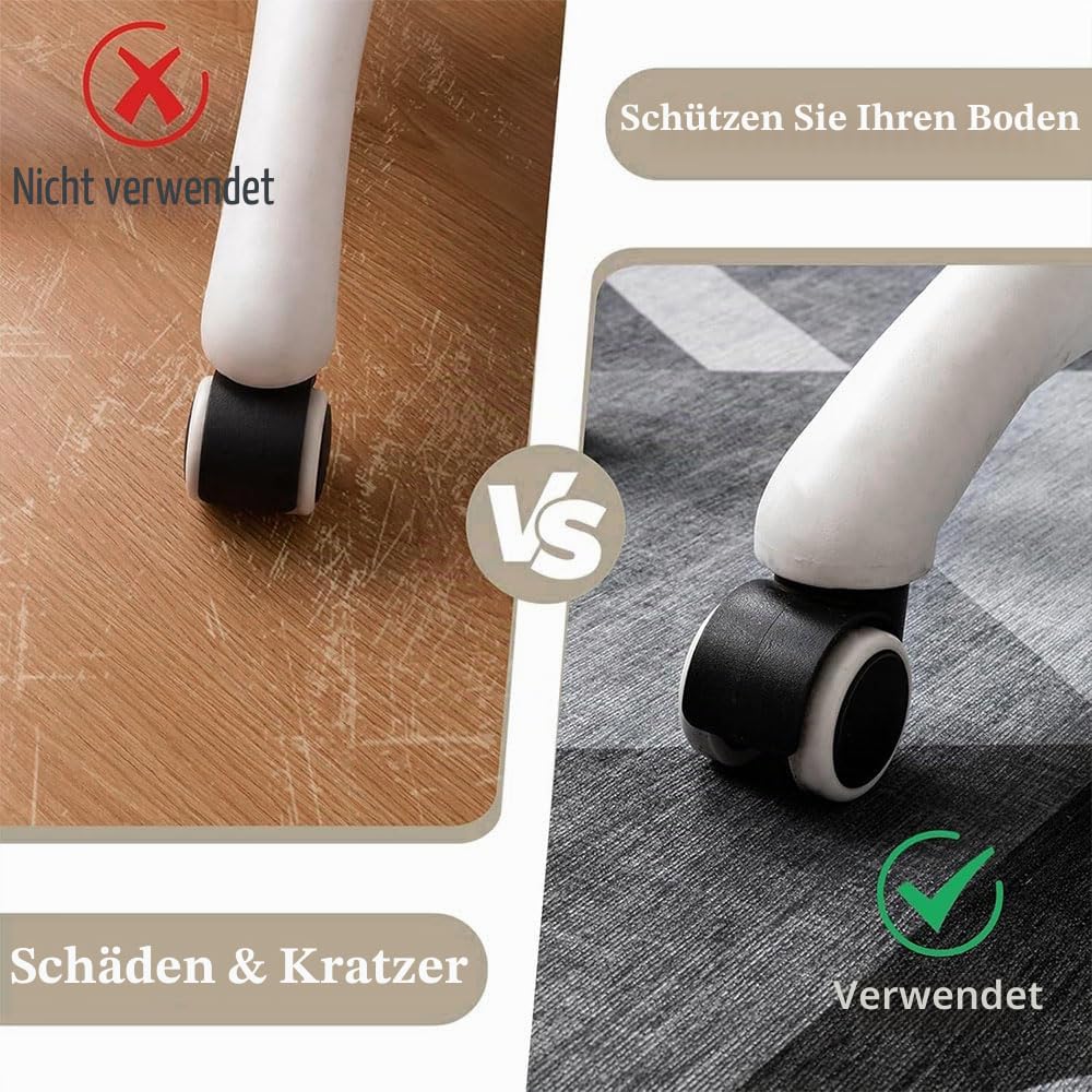 Highdi Bodenschutzmatte Bürostuhl, Bürostuhl Unterlage rutschfest Kratzfest Bodenmatte Stuhlunterlage, Leinen Bürostuhlunterlage Schreibtischstuhl Unterlage Teppich (Beige,100x140cm)