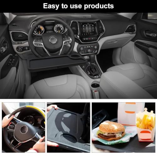 Auto Lenkrad Tisch für Peugeot Expert/Traveller AB 2016-2025, Multifunktionales Lenkradtablett für Laptop und Essen Doppelseitiges Auto-Tablett Notebook Ständer Fahrzeug Schreibtisch