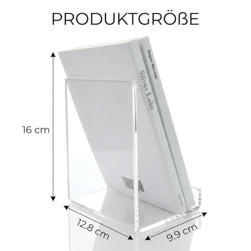 2er Set Acryl Buchständer J-Form, Buchstütze & Tablet Halter