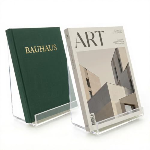 2er Set Acryl Buchständer J-Form, Buchstütze & Tablet Halter
