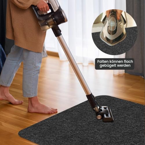 BBodenschutzmatte für Hartböden,105×120cm – 5,5 mm dick (Schwarz)