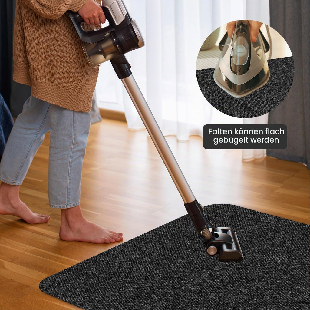 BBodenschutzmatte für Hartböden,105×120cm – 5,5 mm dick (Schwarz)