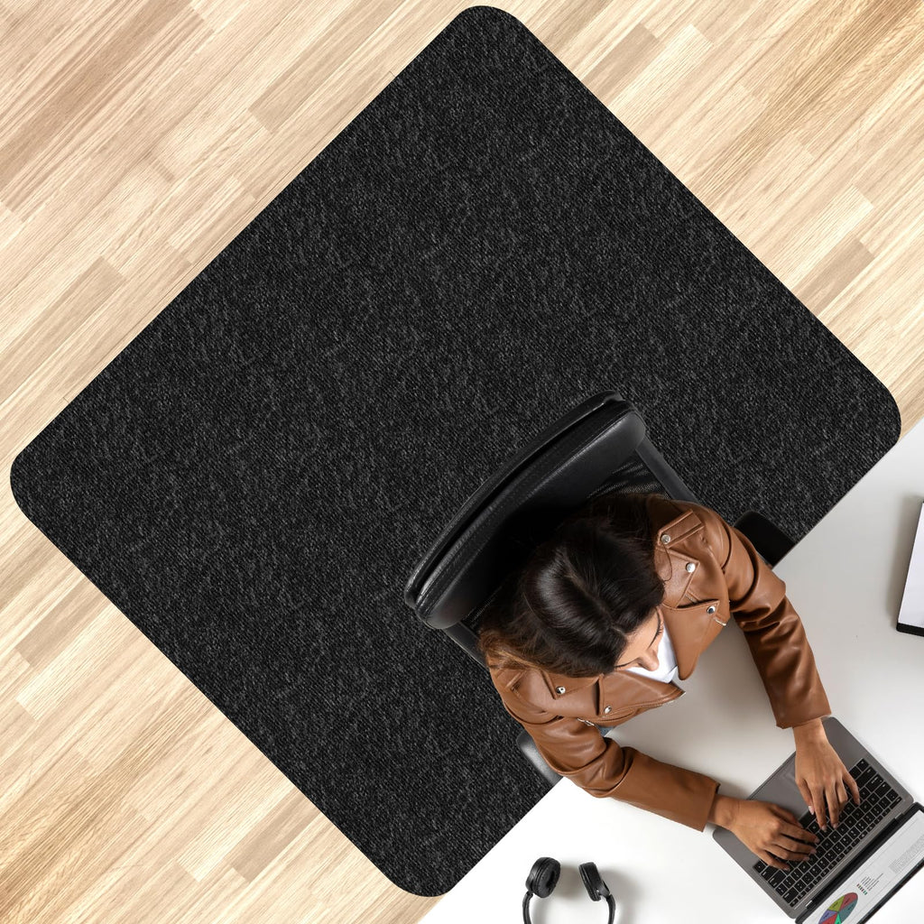BBodenschutzmatte für Hartböden,105×120cm – 5,5 mm dick (Schwarz)