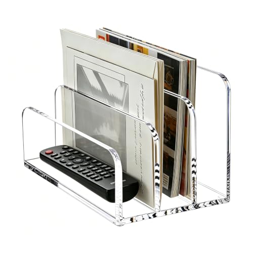 Acryl Briefablage – 3 Fächer Transparent, Dokumentenablage & Briefständer, Schreibtisch Organizer für Büro, Haus & Schule – Platzsparend, Stapelbar, schneller Zugriff auf Post & Dokumente