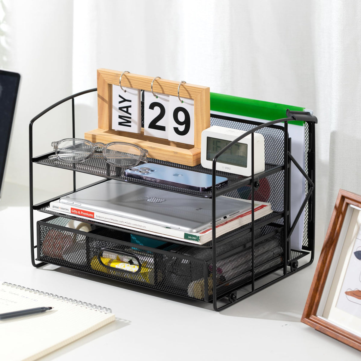 Amazon Basics Schreibtisch-Organizer, schwarz