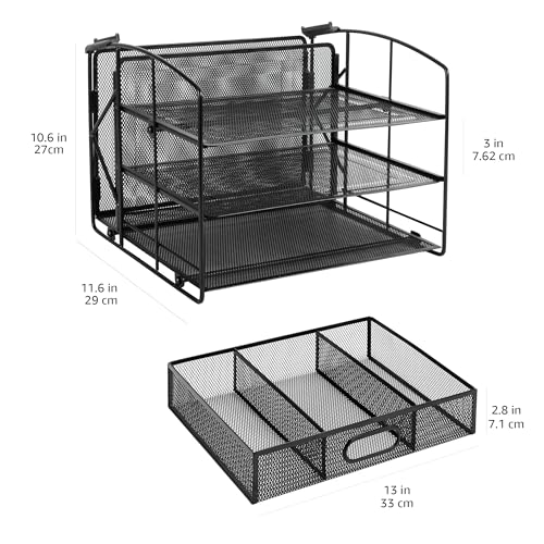 Amazon Basics Schreibtisch-Organizer, schwarz
