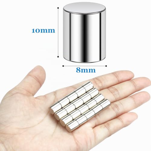 Wukong 8×10mm | 20 Stück Neodym Magnete Stark, Kleine Magnete Stark Pinnwand Magnet, Whiteboard Magneten Starke Flach, Mini Magnet für Magnettafel, Kühlschrank and Büro