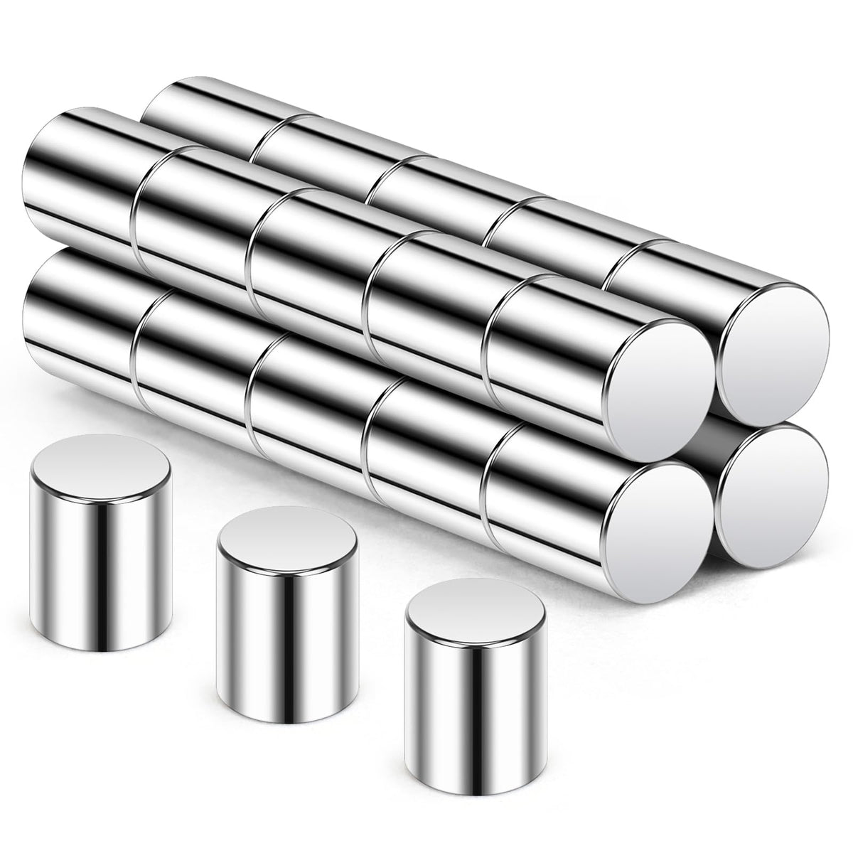 Wukong 8×10mm | 20 Stück Neodym Magnete Stark, Kleine Magnete Stark Pinnwand Magnet, Whiteboard Magneten Starke Flach, Mini Magnet für Magnettafel, Kühlschrank and Büro