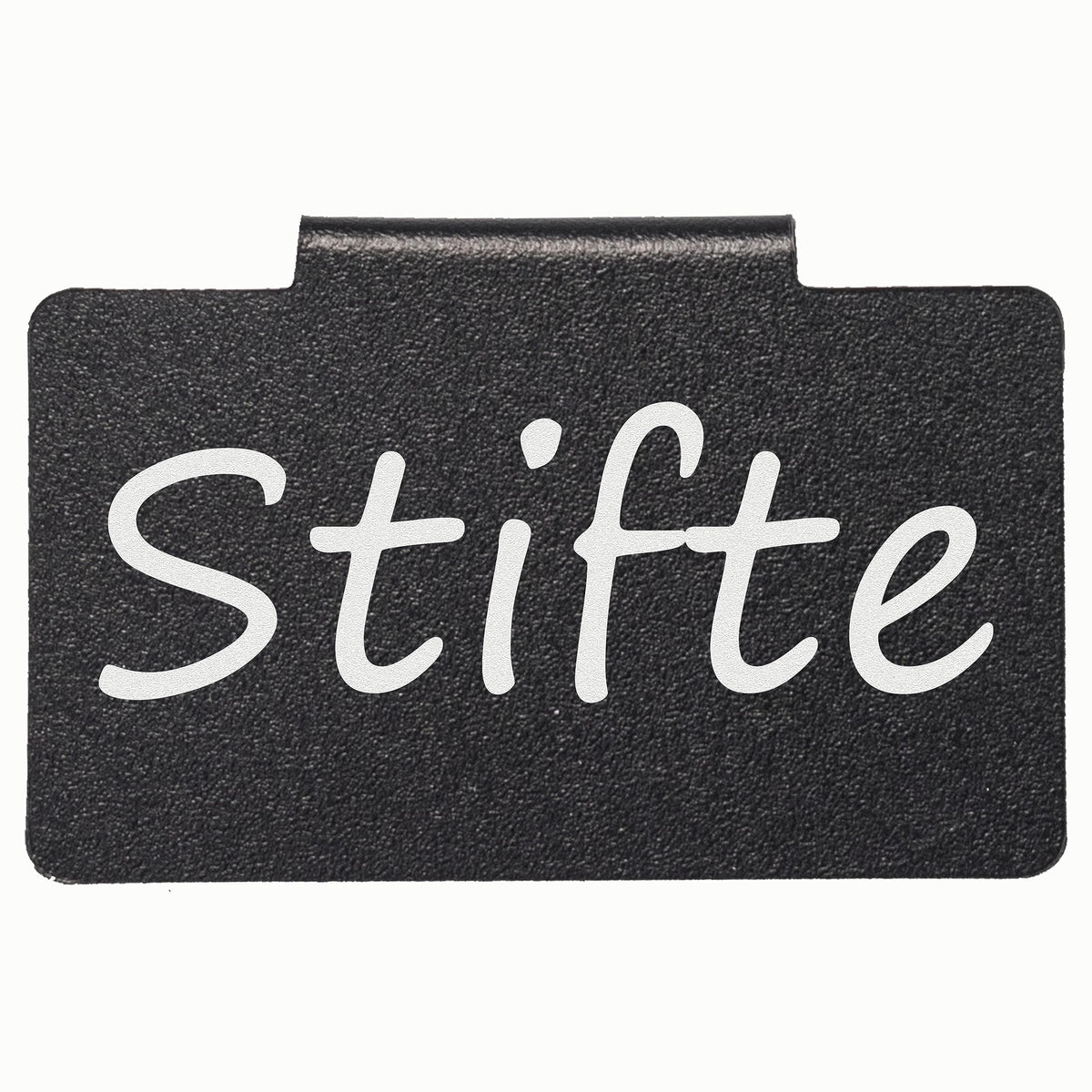 15 Etikettenhalter aus PVC Schwarz 4x7cm Beschriftungsclip für Regal 1,5cm