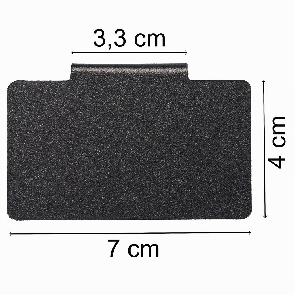 15 Etikettenhalter aus PVC Schwarz 4x7cm Beschriftungsclip für Regal 1,5cm