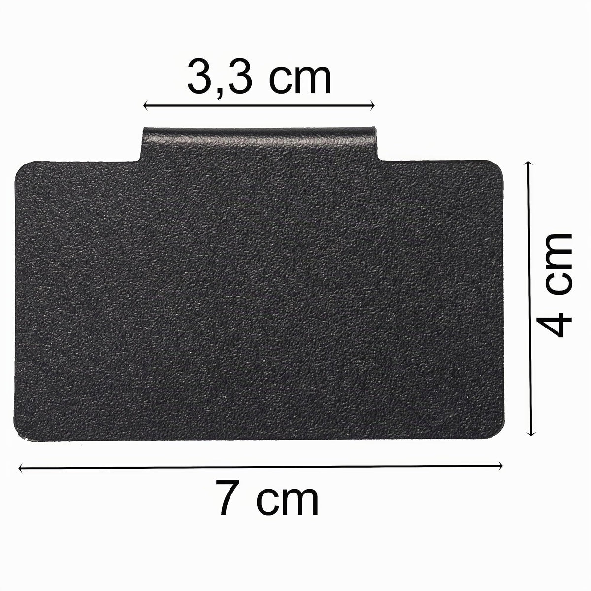 15 Etikettenhalter aus PVC Schwarz 4x7cm Beschriftungsclip für Regal 1,5cm