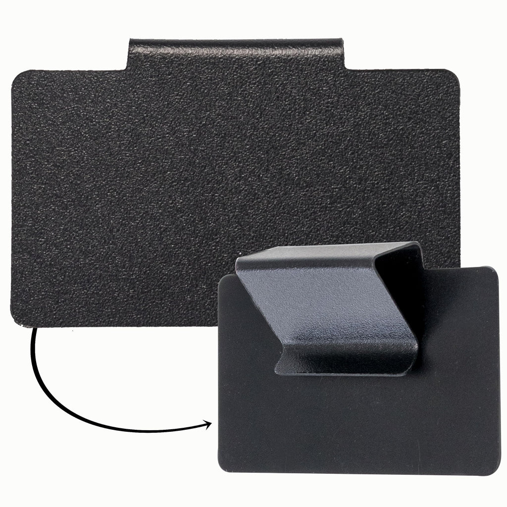 15 Etikettenhalter aus PVC Schwarz 4x7cm Beschriftungsclip für Regal 1,5cm