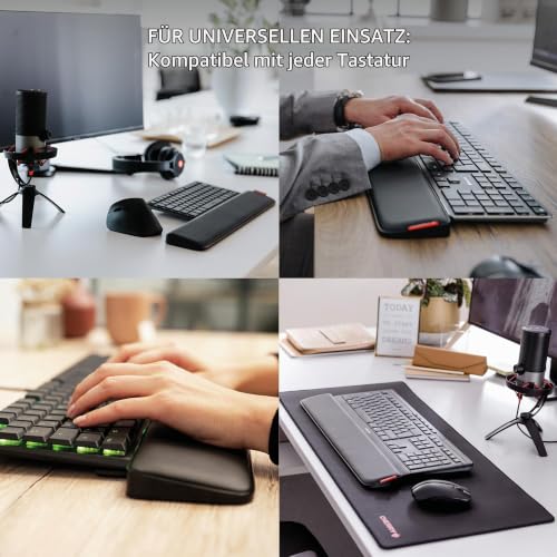 CHERRY PALMREST ERGO, Ergonomische Handballenauflage, Schwarz
