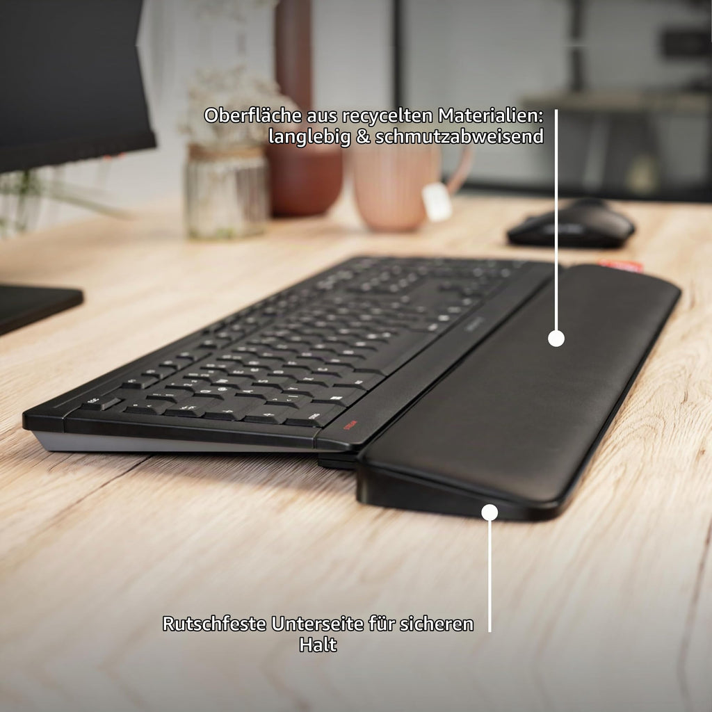 CHERRY PALMREST ERGO, Ergonomische Handballenauflage, Schwarz