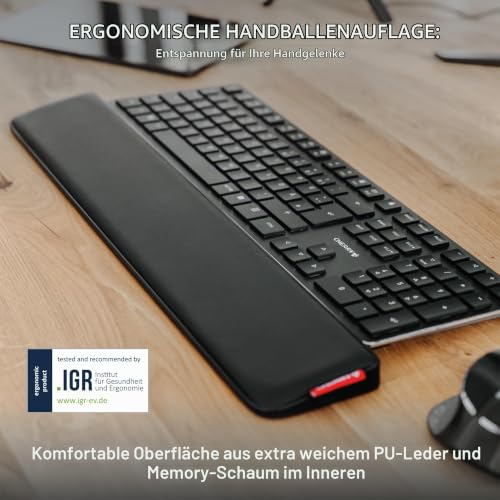 CHERRY PALMREST ERGO, Ergonomische Handballenauflage, Schwarz