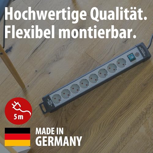 Brennenstuhl Premium-Line Steckdosenleiste 8-Fach, 5m