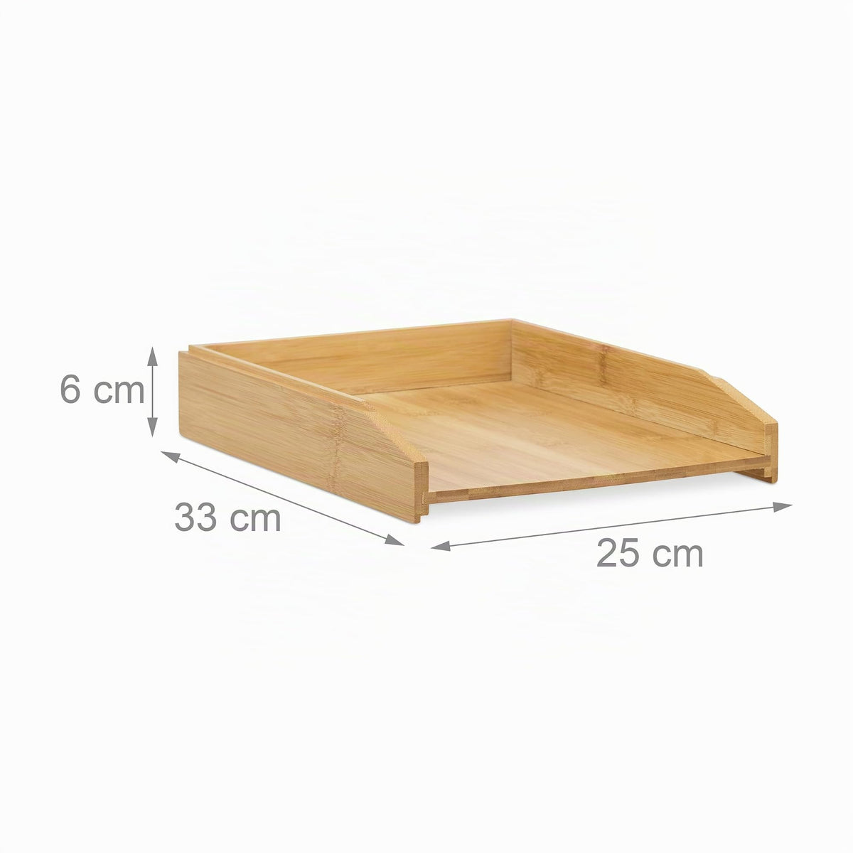 Relaxdays Briefablage 2er Set, aus Bambus, DIN A4 Größe, Natur
