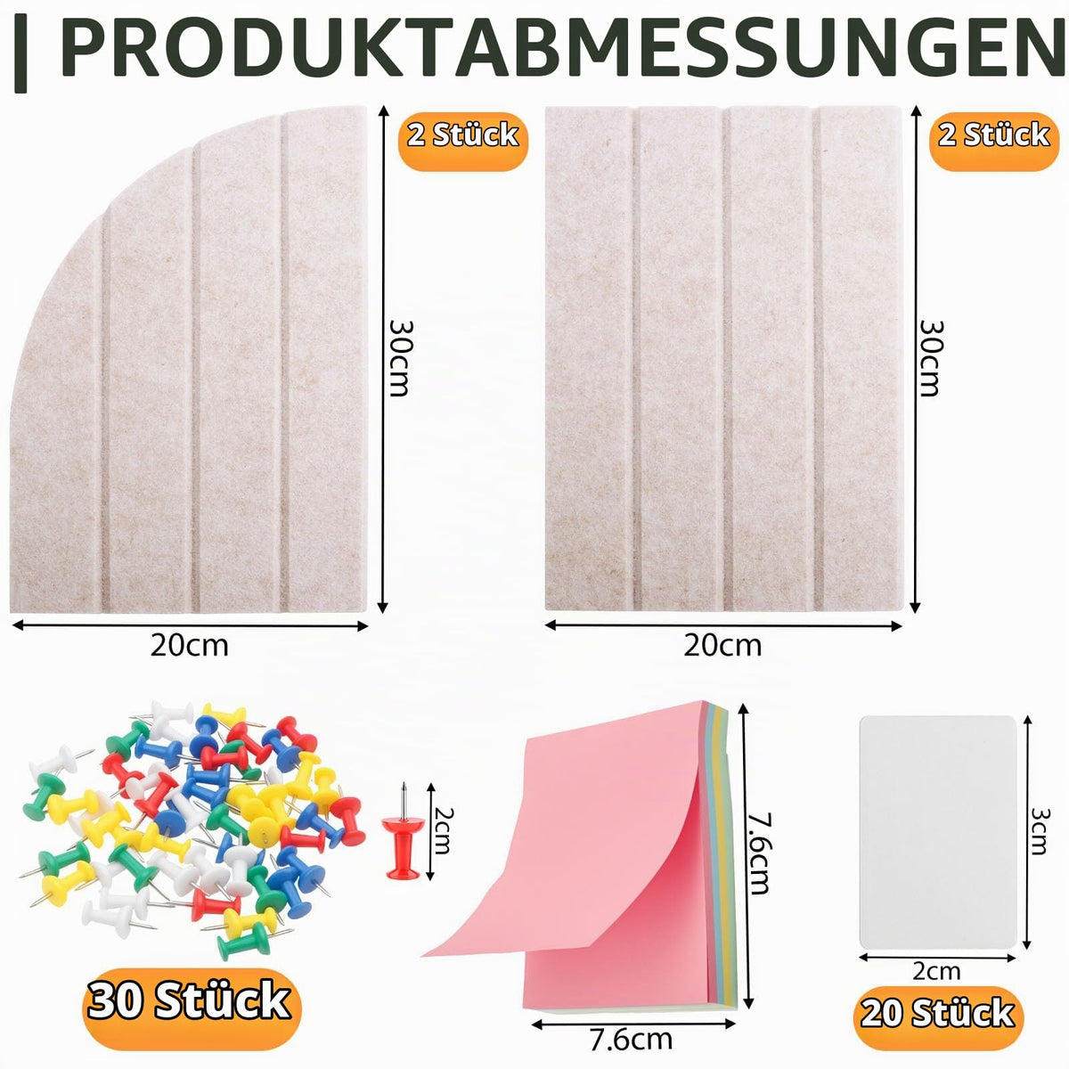 60x40cm Pinnwand, 0.9cm Dick Dekorative Pinnwand Filz(Geschwungen,Beige)