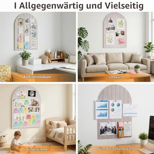 60x40cm Pinnwand, 0.9cm Dick Dekorative Pinnwand Filz(Geschwungen,Beige)