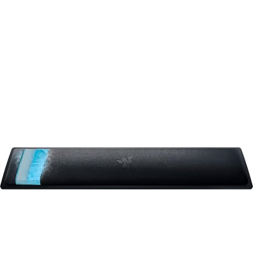 Razer Wrist Rest Pro - Ergonomische Handballenauflage für Gaming Tastaturen im Full-Size-Format mit Kältegel (Polsterung mit Kältegel, bezogen mit wärmeableitenden Spezialstoff) Schwarz