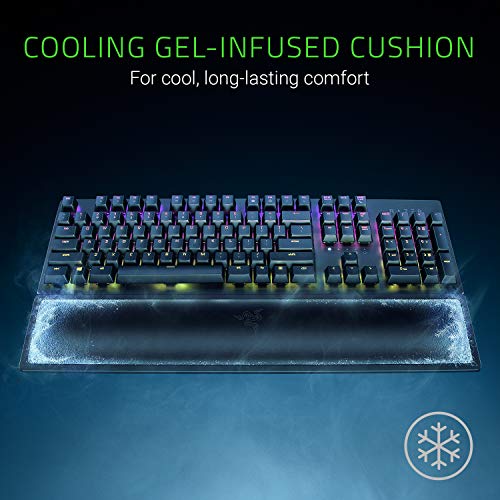 Razer Wrist Rest Pro - Ergonomische Handballenauflage für Gaming Tastaturen im Full-Size-Format mit Kältegel (Polsterung mit Kältegel, bezogen mit wärmeableitenden Spezialstoff) Schwarz