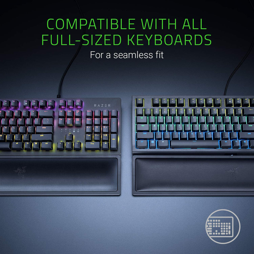 Razer Wrist Rest Pro - Ergonomische Handballenauflage für Gaming Tastaturen im Full-Size-Format mit Kältegel (Polsterung mit Kältegel, bezogen mit wärmeableitenden Spezialstoff) Schwarz