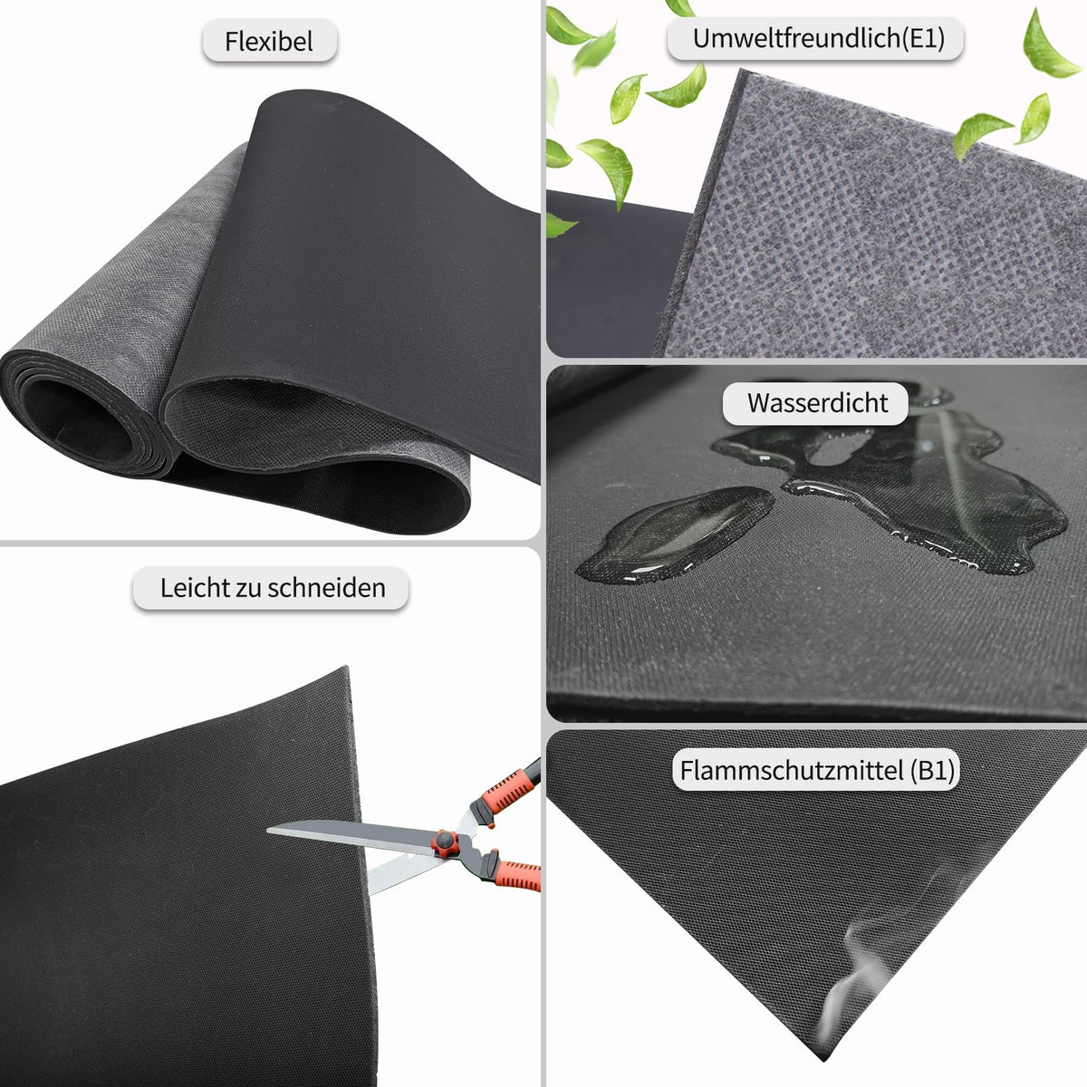 BXI Mass Loaded Vinyl Schallschutzmatte Dämmung - 6 kg/m², 30 x 250 cm MLV Schallschutzfolie, Schalldämmung Trittschalldämmung Isoliermatte, Schalldichte Barriere, Anti-Vibrationsdämpfung, 3 mm Dicke