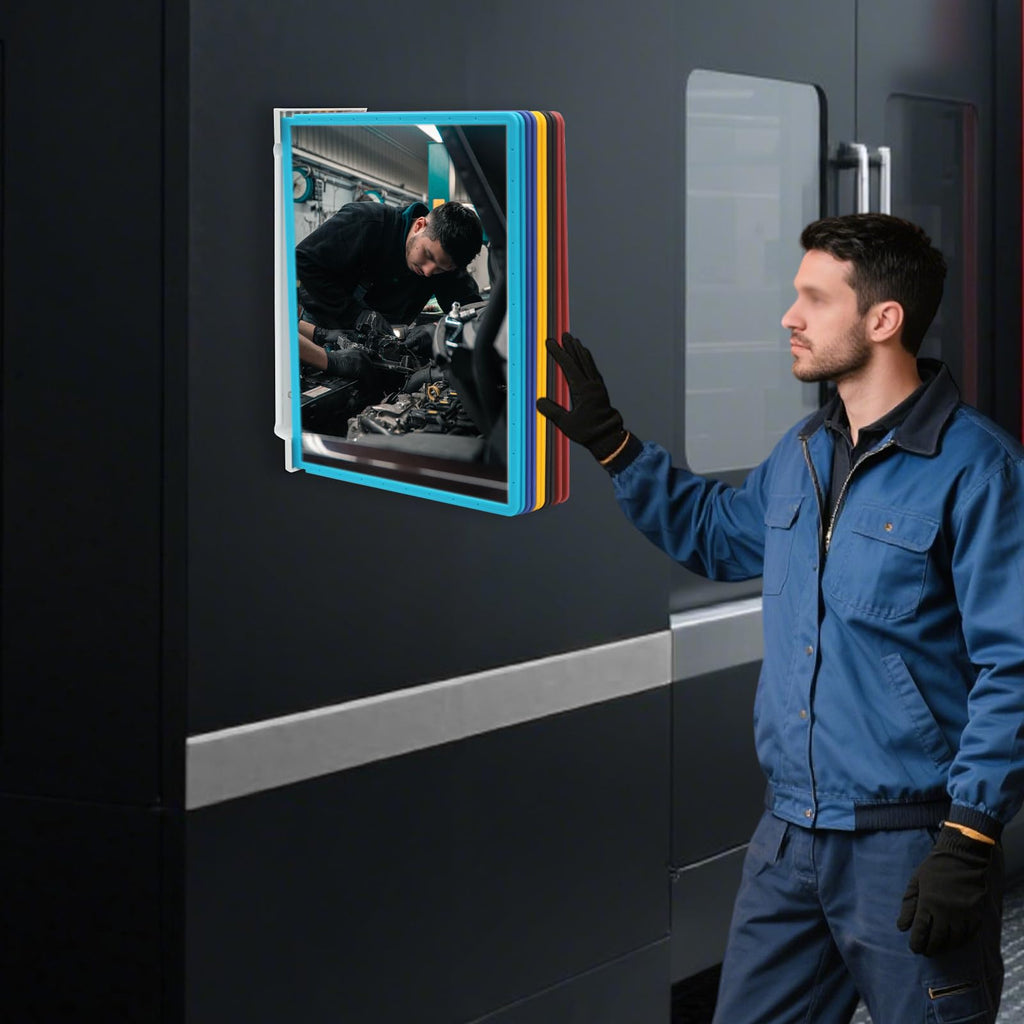 Magnetisch Wand Sichttafelsystem mit 10 Sichttafeln A4 Mehrfarbig