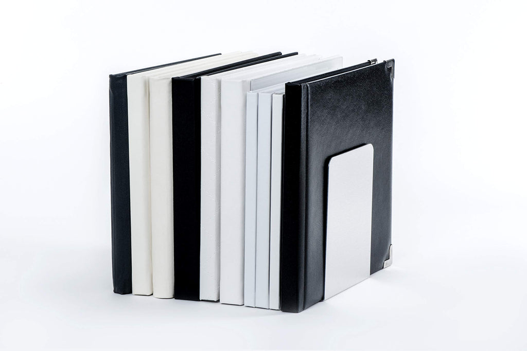 MAUL Buchstütze Aluminium Silber 2er Set Kratzfest glänzend