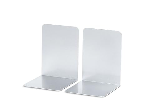 MAUL Buchstütze Aluminium Silber 2er Set Kratzfest glänzend