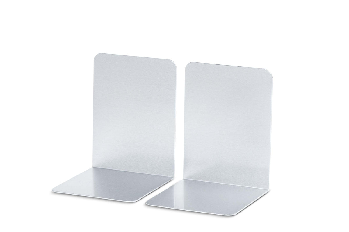MAUL Buchstütze Aluminium Silber 2er Set Kratzfest glänzend