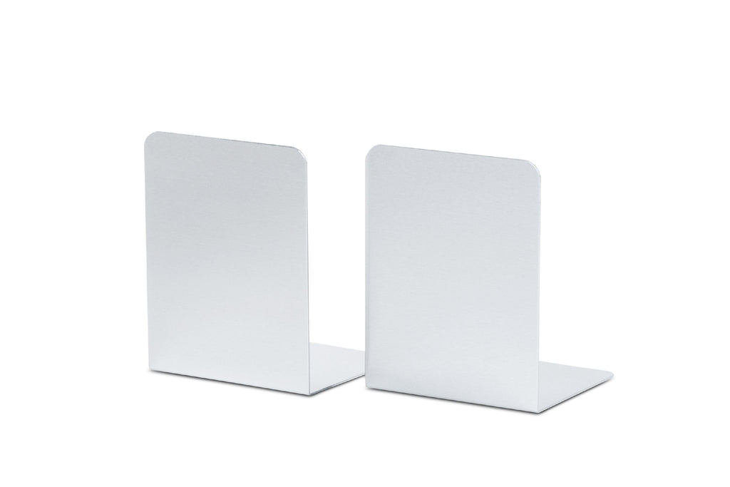 MAUL Buchstütze Aluminium Silber 2er Set Kratzfest glänzend