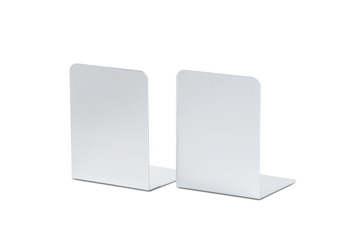 MAUL Buchstütze Aluminium Silber 2er Set Kratzfest glänzend