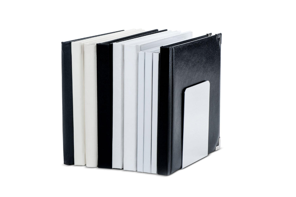MAUL Buchstütze Aluminium Silber 2er Set Kratzfest glänzend