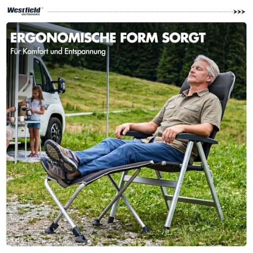 Westfield Outdoors Focus Camping Fußhocker faltbar höhenverstellbar 35-45cm