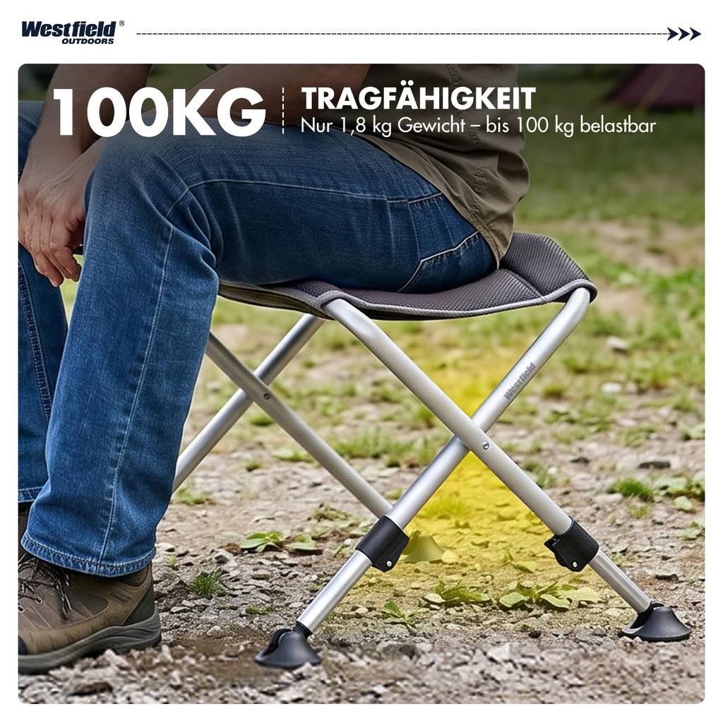 Westfield Outdoors Focus Camping Fußhocker faltbar höhenverstellbar 35-45cm