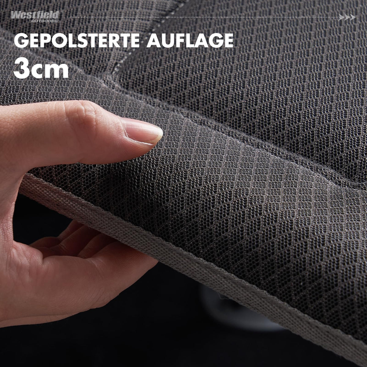 Westfield Outdoors Focus Camping Fußhocker faltbar höhenverstellbar 35-45cm