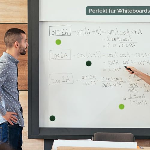 Starke Kühlschrankmagnete, 20 Stück Mini Rund für Whiteboard und Pinnwand, Grün
