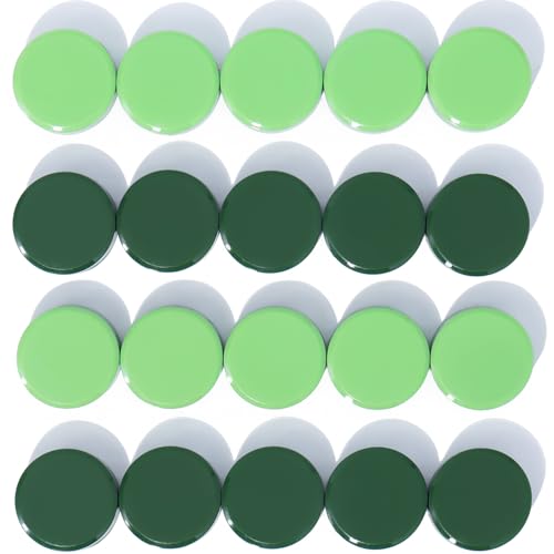 Starke Kühlschrankmagnete, 20 Stück Mini Rund für Whiteboard und Pinnwand, Grün