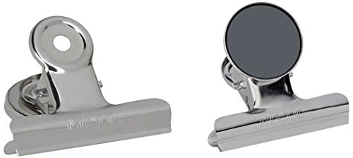 MAUL Papierklemmer Magnet MAULstandard silber 2er Set starke Haftung