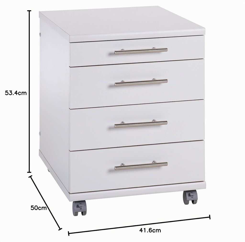 Möbelpartner Till Rollcontainer, 701395, lichtgrau, ca. 42 x 50 x 57 cm