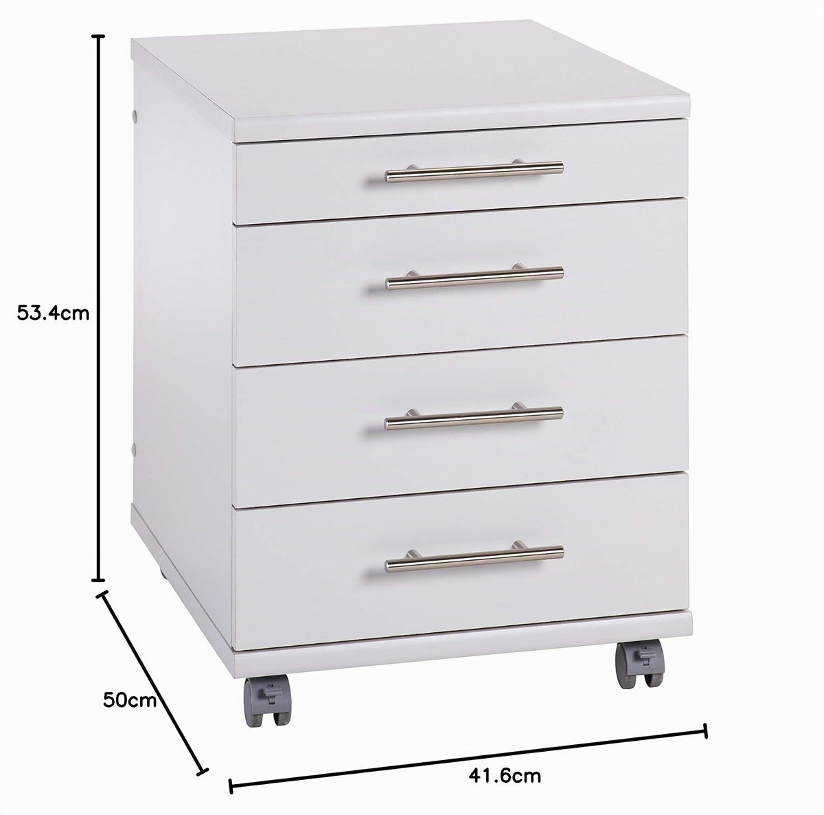 Möbelpartner Till Rollcontainer, 701395, lichtgrau, ca. 42 x 50 x 57 cm