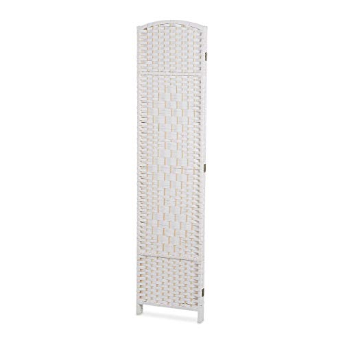 Relaxdays Paravent 3-teilig, HxB: 170 x 120 cm, Faltbarer Raumtrenner, Sichtschutz, Holz & Papierseil, versch. Farben